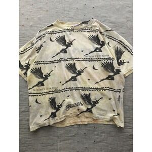 Vintage 1990s Carlos Santana The New Millennium AOP Band T-shirt Hanes XL